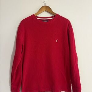 Polo Ralph Lauren Red Fleece Long Sleeve
